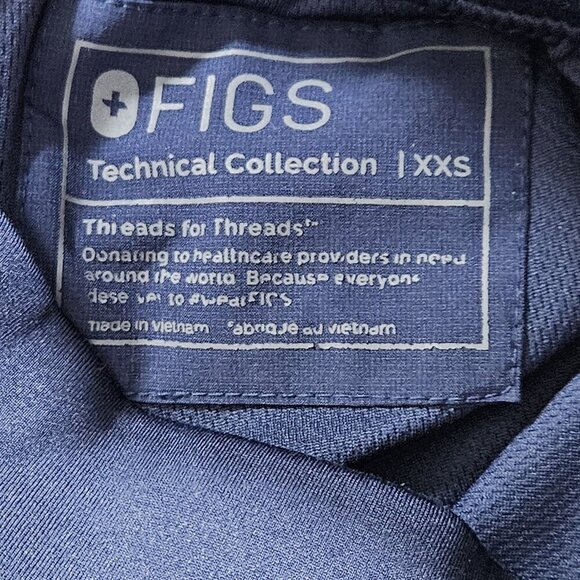 Figs Scrub Pants Womens XXS Yola Navy Blue FREEx Lined  High Waist W23SW2007 - Picture 3 of 14